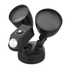 Floorcolo esterno del sensore intelligente del LED 20W con telecamera di sicurezza 1080p, luce bianca da 5000k (nero)