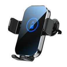 X10 Supporto per navigazione per telefono per auto con ricarica rapida wireless da 15 W (Argento)