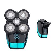 Rasoio elettrico rasoio ricaricabile Razor Intelligent Digital Display digitale Clipper per capelli Bald, Stile: Con Apparecchi per capelli nasali