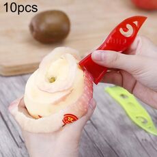 10 pezzi A2233 Coltello da taglio in plastica per frutta e verdura domestica, consegna casuale a colori