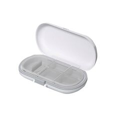 2 PCS HW073 Box Pill Portable Box Taglio Medicina Scatola di immagazzinaggio A grande capacità Scomparto di Viaggio Sigillato Sentimentica Small Medicine Box (Grigio)