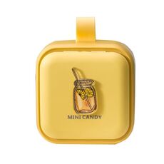 Scatola di pillola sigillata a grande capacità portatile Cartone animato Carino Seak Box (Giallo limone)