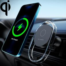 F9199 Staffa per telefono con caricabatterie wireless per auto magnetico da 15 W (nero)