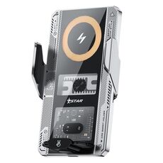 Supporto per telefono a induzione intelligente con caricatore per auto wireless con protocollo QI da 15 W (Argento)