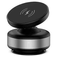 Supporto per telefono con ventosa magnetica per auto con ricarica wireless X9C (argento)
