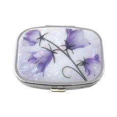 2 PCS Y10336 Box di pillola portatile in metallo a due scomparti (rosa viola)