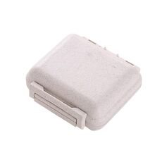 5 PCS JS0018 Box di pillola sigillata portatile con 6 scomparti per la scatola di assistenza sanitaria della pillola (beige)