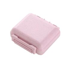5 pezzi JS0018 Box di pillola sigillata portatile con 6 scomparti per la scatola di assistenza sanitaria della pillola (rosa)