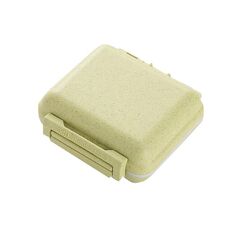 5 PCS JS0018 Box di pillola sigillata portatile con 6 scomparti per la scatola di assistenza sanitaria della pillola (verde)
