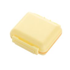 JS0018 Portapillole portatile sigillato per grano con 6 scomparti per scatola portapillole per assistenza sanitaria (giallo solido)