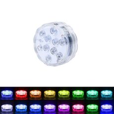 LED telecomando immersioni subacquee luce dello stagno impermeabile lampada subacquea, Spec: 7cm 10 LED + IR a 24 tasti del telecomando (1 PC + 1 telecomando)