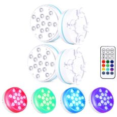 15 LED RF Telecomando Telecomando Lampada da biliardo Magnetico Lampada da piscina, Specifiche: 2 PC + 1 RC (16 colori)