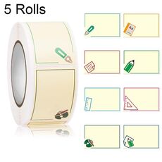 5 Rotoli Carino Cartoon Bambini autoadesivi Autoadesiva Autoadesivo di classe Classe Autoadesivo Autoadesivo, Dimensione: 2.5x3.7cm (HA105)