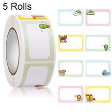 5 Rotoli Carino Cartoon Bambini autoadesivi Autoadesiva Nome di classe Nome Classe Adesivo, Dimensioni: 2.5x3.7cm (HA108)