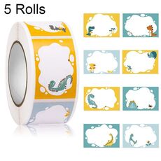 5 rotoli Carino Cartoon Bambini autoadesivi Autoadesiva Nome di classe Autoadesivo del nome della classe, Dimensioni: 2.5x3.7cm (HA109)