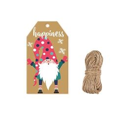 2 confezioni decorazione natalizia decorazione kraft carta tag etichetta con spago juta (carta 5)
