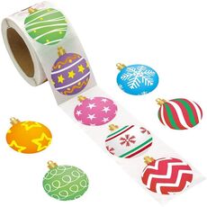 Nastro adesivo per etichette regalo con decorazioni natalizie, dimensioni: 1,5 pollici / 38 mm(B)