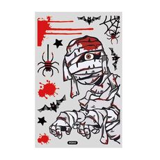 Adesivi murali statici per la decorazione di Halloween (Mummia BQ042)