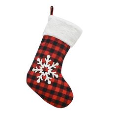 Borsa di caramelle regalo dei calzini della decorazione di Natale (fiocco di neve)