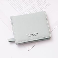 Portafoglio da donna BATATSIIO TIPO BREVE SCHEZZO SICCUTO DUCCOLO DUCCOLO DUCCOLO SCHEDA STUDENTE SEMPLICE BUSINO MULTI-CARTA (verde)