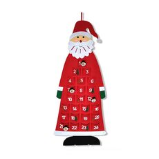 Feltro fatto a mano Decorazione dell'albero di Natale Bambini Decorazioni natalizie fai da te, Stile: Calendario rosso
