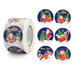 Adesivi per decorazioni natalizie Etichette per imballaggio di sacchetti regalo, dimensioni: 3,8 cm/1,5 pollici(K-126-38)
