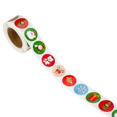 5 pezzi di natale decorazione della decorazione della decorazione della serie del regalo Etichetta dell'autoadesivo, dimensione: 25mm (numero 2)
