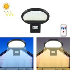 LED Solar Motion Sensing Sensing Street Lamp Head Garden Lampada da parete di illuminazione comunitaria, Stile: Telecomando + sensore (calda luce bianca)