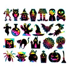 24 Pz / Set GG-24 Bambini colorati Halloween Scratch Pittura Set FAI DA TE Funny Ornamenti GRAFES Holiday Scratch Painting Paper