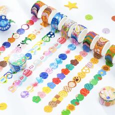 8 pezzi Washi Tape Tape Serie Milky Painted Color Basic Handbook Decoration Sticker