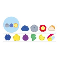 5 PCS Washi Tape Sweetheart Bolla Machine Series Autoadesivi per la decorazione della mano dei cartoni animati dipinti a mano a forma speciale (previsioni del tempo)