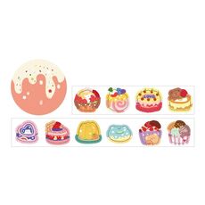 Washi Tape Sweetheart Bubble Machine Series Adesivi decorativi per cartoni animati (Retro Sweetheart)