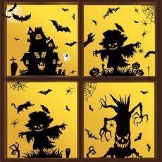 3 Set Adesivi Decorazione di Halloween Lampada di zucca Spider Ghost Adesivi elettrostatici, Stile: BQ049 + 50 + 51 + (52 x 2)