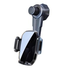 Supporto per telefono con presa d'aria per auto con ricarica a induzione wireless da 15 W, colore: nero + clip a gancio lungo
