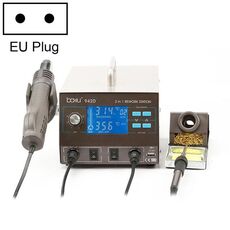 Baku BA-942D 220V 700W 2 in 1 Display digitale Set di pistola ad aria calda regolabile, spina UE