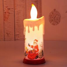 Decorazione di Natale Luce notturna LED Simulation Flame Candle Light (A-Santa Claus)