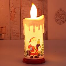 Luce notturna della decorazione di natale Lampadina a led di simulazione della luce della fiamma (B-Santa Claus)