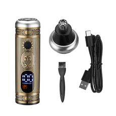 Rifinitura del naso + Rasatura Mini rasoio per uomo con motore ordinario due in uno (bronzo)