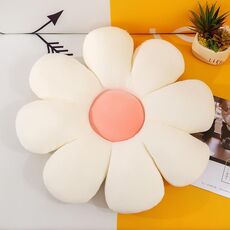 Piccolo flower daisy morbido cuscino elastico cuscino 72 cm (bianco)