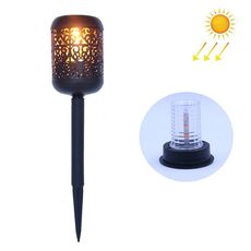 Giardino esterno Solar 10 LED Lampada a fiamma Lampada a terra Plug Plavaggio (luce calda)