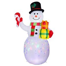 Ornamenti di Natale gonfiabili del pupazzo di neve del pupazzo di neve dell'albero di Natale del Babbo Natale ornamenti luminosi, spina degli Stati Uniti (QM0003-1,5m)