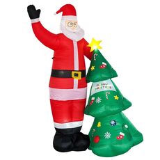 Ornamenti di Natale gonfiabili del pupazzo di neve del pupazzo di neve dell'albero di Natale del Babbo Natale ornamenti luminosi, spina degli Stati Uniti (QM0102-2,5m)