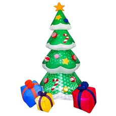 Ornamenti di Natale gonfiabili del pupazzo di neve del pupazzo di neve dell'albero di Natale del Babbo Natale, spina degli Stati Uniti (QM0201-2.1m)