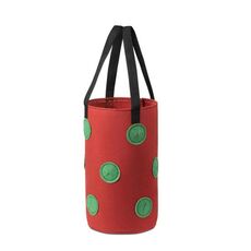 Borsa per impianti di fragole a sospensione multi-bocca con 13 fori, dimensioni: 20x35cm (rosso)