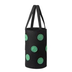 Borsa per piante di fragole appeso multi-bocca con 13 fori, dimensioni: 20x35 cm (nero)