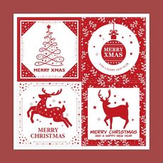 10 set Autoadesivo di guarnizione del contenitore di regalo quadrato di Natale (M4)