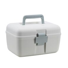 Scatola di medicina portatile a doppio strato sigillata per la casa (blu)