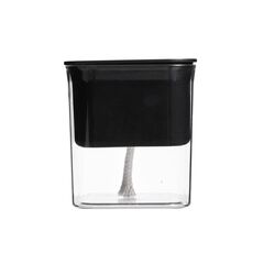 Pentola di fiori di plastica visibile trasparente idroponica, Dimensioni: 10x10x11.3cm (nero)