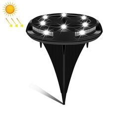 10 LED Solar Esternal Outdoor Garden impermeabile Luce sepolta