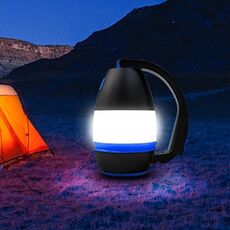 L001 5W USB Ricarica lampada da campeggio a LED a mano con funzione di potenza (blu)